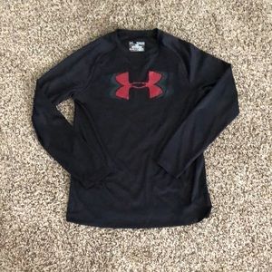 Under Armour red and black long sleeve tee